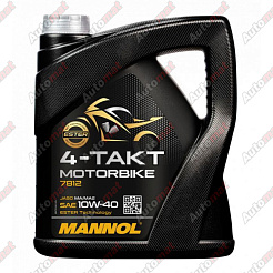 Моторное масло MANNOL 7812 Motorbike 4T 10W-40, 4л